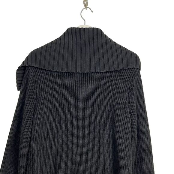 Michael Kors Black Button Up Hooded Sweater - Size L - Picture 11 of 14
